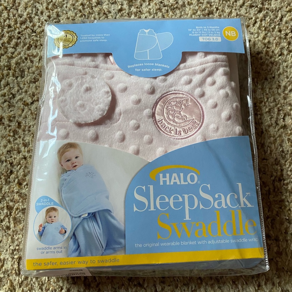 Halo Infant Fleece Sleepsack Pink, Newborn NWT